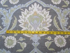Lewis & Wood Damascus Dreams 34″ t fold Linen Blend Fabric Print Bronze Colorway