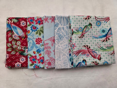 5 Fat Quarters, Blue – FQ 18 x 22 Cotton Quilting Fabric Ver 4