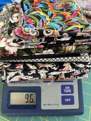 Lot of Black Quilt Fabric Remnant Scraps Almost 9 Oz Cotton Dark F65