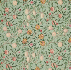 WILLIAM MORRIS CURTAIN FABRIC DESIGN Fruit Velvet 3 METRES PRIVET/THYME VELVET