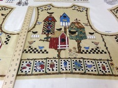 Lot of 3 Adult Vest Panels. Two Springtime, One Birdhouse Bungalow. A26-103