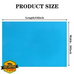 GLOREIEY Blue Marine Vinyl Faux Leather Sheet 1YARD