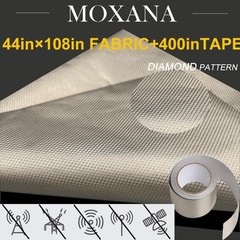 Faraday Fabric Kit 44W×108L+400L Faraday Tape. Multi-Purpose Conductive Material