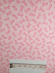 Fabric Breast Cancer Awareness Ribbon Light Pink Background BTHY