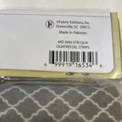 Fabric Editions Quatrefoil Fabric Strips 14 Pc 2.5” x 42” Cotton Quilt Roll