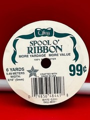 Offray Spool O’ Ribbon 6 Yards 3/16″ (5mm) Mauve Pink Picot Edge 100% Polyester