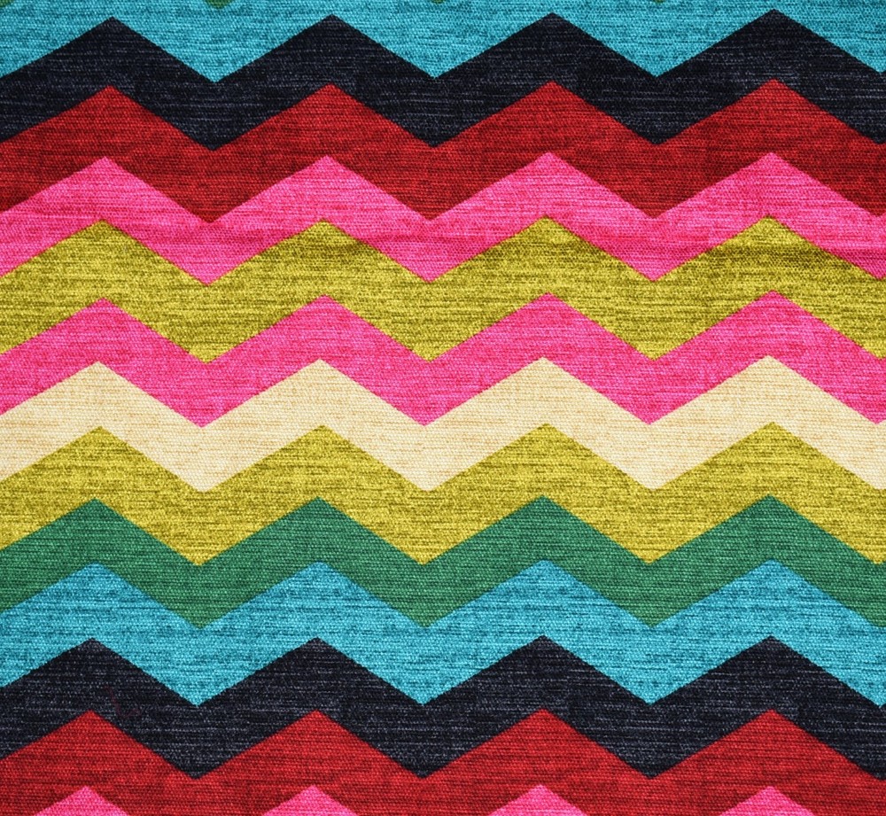 Waverly Panama Wave Cotton Fabric Desert Flower Chevron ZigZag 44×56″ Upholstery
