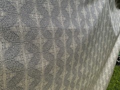 Navy & Silver Metallic Fabric Drapes Pillow Upholstery New 58” X 102” Sew Crft