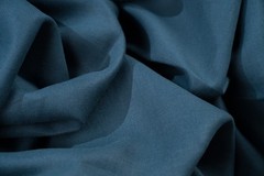 Luxury Linen Cotton Trouser Fabric Petrol Teal Blue Twill 240g 1.4m Bespoke Ital