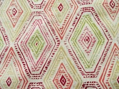 RICHLOOM PLATINUM RICOCHET MARSALA GEOMETRIC COTTON UPHOLSTERY FABRIC 25″X25″