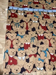 Northcott Silk Inc. Teddy Bear Fab Vtg 1 Yard