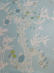 SCALAMANDRE CURTAIN FABRIC “Jardin De Chine 6.4 METRES CIEL 100% COTTON