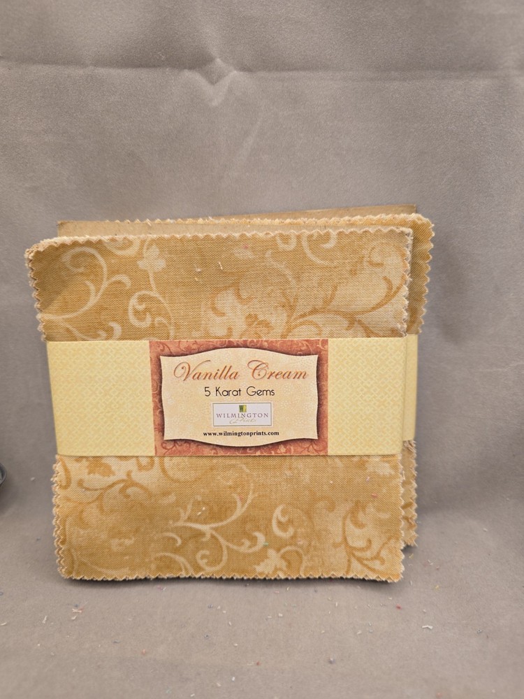 Quilting Fabric. 5×5 42 Pieces. Vanilla Cream.