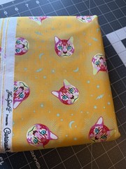 1/2 YD CHESHIRE Cat Kitten Curiouser Animals Moon Cotton Quilt Fabric Tula Pink