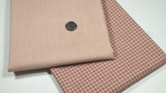 Pink Mauve Tiny Plaid Check Vintage Primitive Calico Quilt Doll Fabric Lot 4 yds