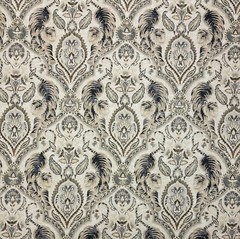 PKL STUDIO TWIN TIGER HEMP DAMASK FLORAL ANIMAL MULTIUSE FABRIC BY YARD 54″W