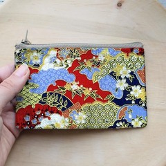 Japanese Fabric Squares 6 Pcs, 6 Different Black Wrapping Cloth Fish Floral R…
