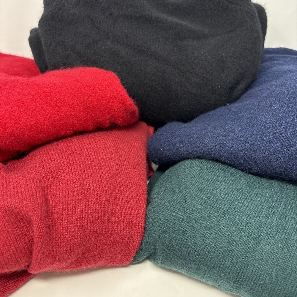 Cashmere Cutter Lot Of 5 Sweaters Red Green Blue Black Upcycle DIY Crafts 2.5lbs