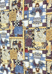 Checkered Past Kathi Walters Sewing Theme Quilting Fabric BT Half Y #13