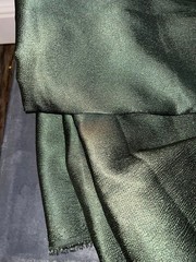 Olive green polyester crepe satin fabric 5 yards sewing craft supplies