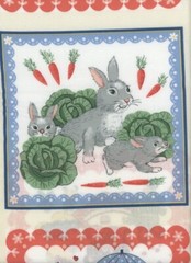 Classic Cottons 2003 Vintage Childrens Hankies 17×43 Fabric Panel Reproduction