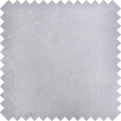 Grey Paisley Floral Jacquard Shirting Fabric Luxury Dressmaking Textile 58″ wide