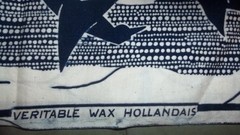 African Ankara Dutch Wax Print Fabric Navy & White 100% Cotton 2 pillow Covers