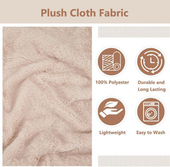 63X20 Inch Short Hair Faux Fur Fabric, Antique White Pre-Cut Craft Fur Fabric Sh
