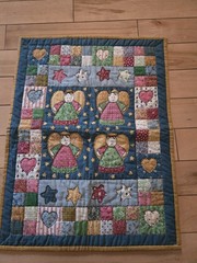 VTG Little Quilts Country Angel Applique / Wall Hanging 16 1/2 W X 22