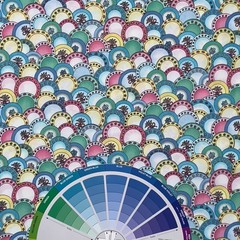 Flowers and Plates – Annie’s Tea Party by Annie Lang | Erlanger Group | 1/2 Yard