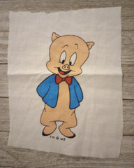 looney tunes porky pig fun fabric large print 6 x 3 inch 1pc