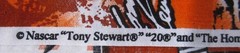 Licensed Tony Stewart Nascar Fabric 2.3 Yards by 44″
