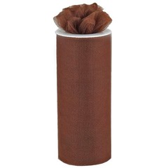 6″ Wide Brown Nylon Tulle – 25 Yards (01098)
