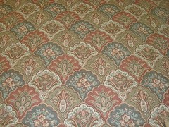 VTG One Yd CYRUS CLARK BANKURA Shell cotton DRAPERY FABRIC 54″ x 36″ (6 left)