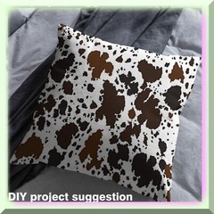 Brown and White Cowhide Fabric 3 Yards
